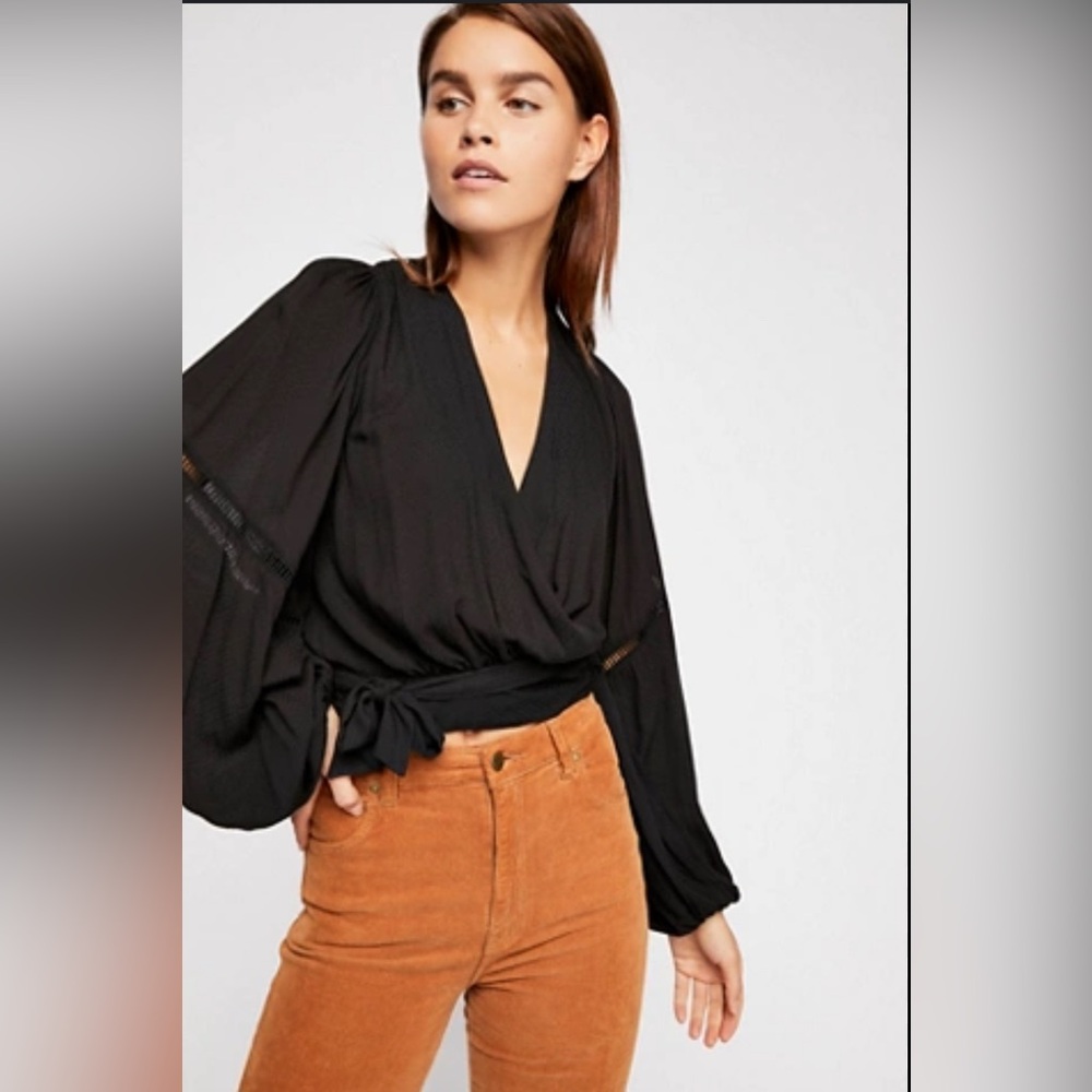 Free People Wrap top, Size Medium